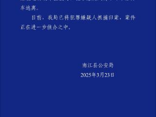 四川南江警方发布警情通报：驾车冲卡嫌犯被抓