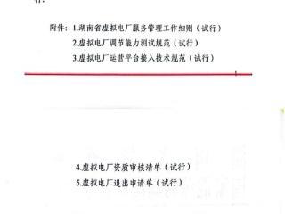 湖南虚拟电厂管理细则，负荷调节不小于10兆瓦、连续响应不低于1小时