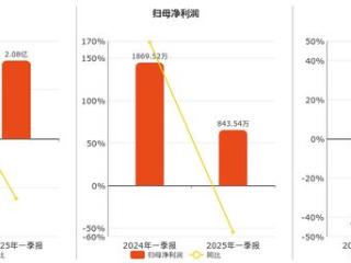 上海沪工(603131.SH)2025年一季报净利润为843.54万元、较去年同期下降54.88%