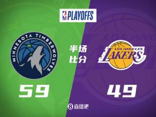 东契奇受伤 戈贝尔一柱擎天15+8 湖人主动变小半场落后狼10分