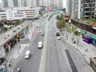 重庆江北：“微创手术”治堵点 洋河东路拓宽工程完工投用