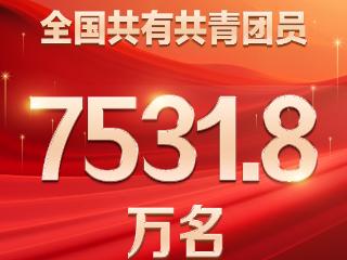 全国共有共青团员7531.8万名 共青团组织439.7万个