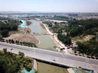 济南起步区大寺河正变身景观河，河道周边正在综合治理