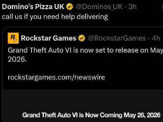 《GTA6》延期被调侃!达美乐披萨：我们交货快！