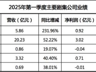 不温不火的Q1，剧集公司赚到钱了吗？