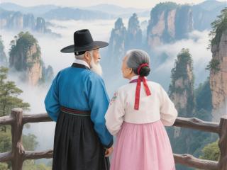 五一大批韩国人追剧式打卡中国：不孝有三 不送父母去张家界为大