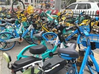 小8跑街丨太乙路有处人行横道被共享单车占满 行人通行不便