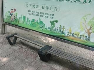 小8跑街丨悦园路公交站座椅破损数月未修复