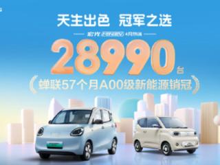蝉联57个月A00级销冠！五菱宏光MINIEV四月销售28990台