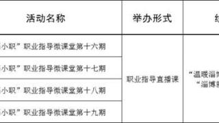 直播课+专家“一对一”，淄博将举办44场“职业指导专项活动”
