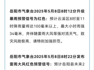 “江淮气旋”旋到湖南岳阳，风力高达13级，树被吹倒