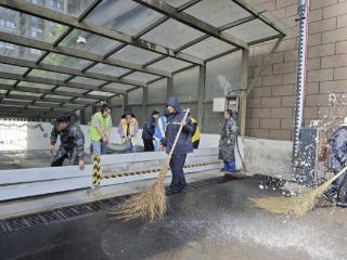 南苑街道欣锦苑社区联合开展防汛应急演练
