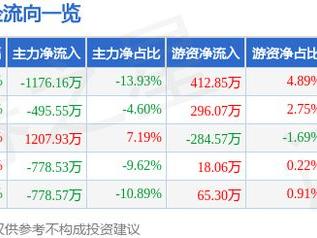 世名科技（300522）5月9日主力资金净卖出1176.16万元