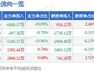 长城科技（603897）5月9日主力资金净卖出6666.27万元