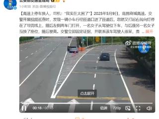 高速路口停车换人被罚9分200元 女司机：实在太困了 再开感觉要出事