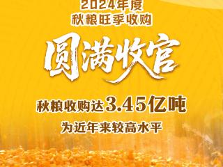新华社权威快报｜2024年度全国秋粮收购达3.45亿吨