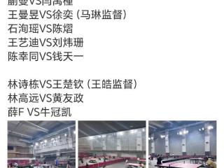 国乒多哈第一天上训引争议！只因马琳负责王曼昱，王皓、肖战负责王楚钦林诗栋合练
