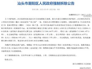 网传耗资10亿的潮汕豪宅“英之园”将强拆 公告：系原村民非法占用集体土地建设