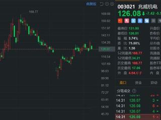 A股异动丨股东拟减持，兆威机电跌5.5%，市值险守300亿元