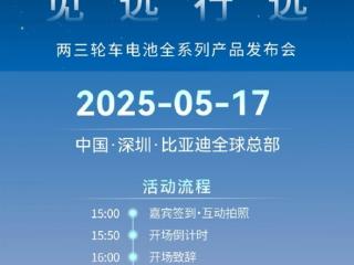 亲自下场！比亚迪将发布两轮/三轮电动车电池：替代铅酸电池 寿命续航里程或大增