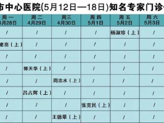 收藏丨滨州市中心医院5月12日—18日门诊医师值班表