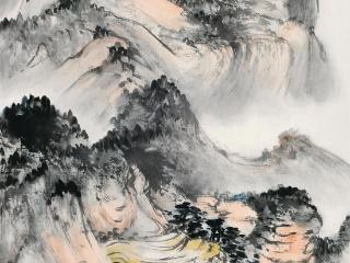 林存安笔下的山，有一种动态美
