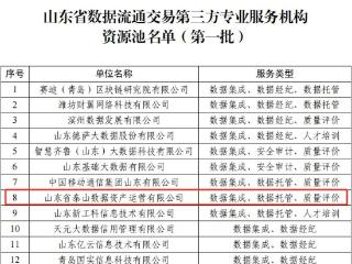 泰安6家单位入选省级数据流通交易服务资源池