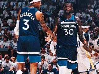 NBA季后赛西部半决赛森林狼主场121-110勇士 4-1挺进西部决赛
