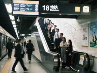 北京地铁扶梯新增黄色脚印标识：不再提倡“左行右立” 平衡站立更安全