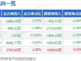 爱乐达（300696）5月16日主力资金净卖出2466.14万元