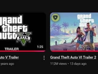 《GTA6》预告播放量逆天!13天即将追平前作13年积累