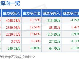 正弦电气（688395）5月20日主力资金净买入4048.24万元