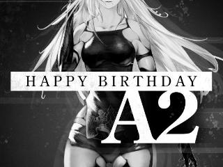 《尼尔机械纪元》A2生日贺图：破洞黑丝肉感十足