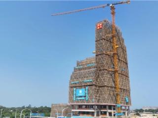 中建六局八建公司深儋科创中心项目主体结构全面封顶