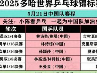 5 .21:林诗栋逆转战局，孙颖莎狂轰法国黑马，晋级 16 强