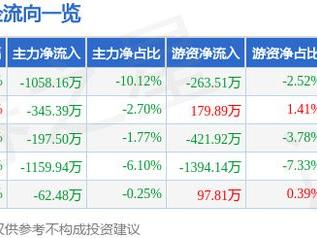 中科磁业（301141）5月21日主力资金净卖出1058.16万元