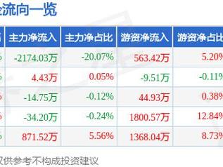 陕西华达（301517）5月21日主力资金净卖出2174.03万元