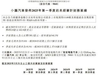 四季度盈利有戏？小鹏第一季度财报发布，仅亏6.6亿元