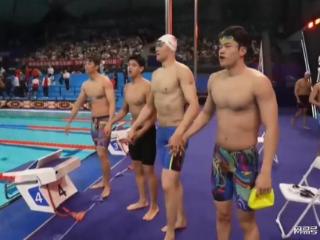 浙江游泳队接力成绩，汪顺全场最快，孙杨第二，潘展乐最慢