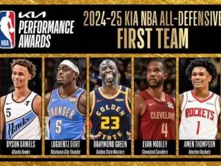 NBA最佳防守一阵：丹尼尔斯&多尔特&追梦&莫布利&阿门