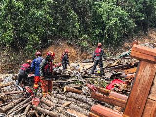 广西龙胜山洪灾害已致1人遇难 现场仍在搜救失联人员