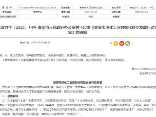 泰安发布工业数智化转型蓝图，“十百千万”梯队+灯塔工厂打造产业新标杆