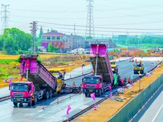 501省道六合段进入路面施工关键阶段