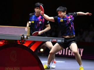 世乒赛混双决赛：王楚钦/孙颖莎3-1胜日本组合吉村真晴/大藤沙月，成功夺冠