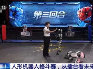新闻1+1丨人形机器人格斗赛，从擂台看未来！