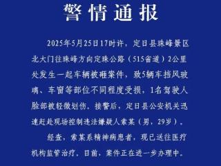 西藏定日县警方通报珠峰车辆被砸案件：嫌疑人系精神病患者