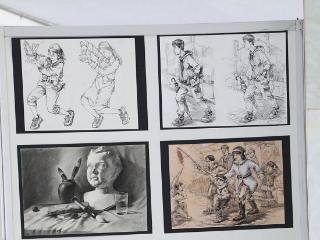 临沂士博高中举办第三届校园文化体育艺术节之书画展
