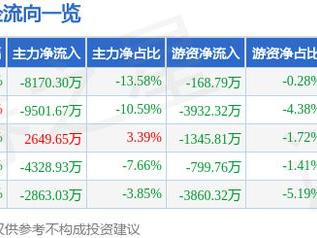 蓝思科技（300433）5月27日主力资金净卖出8170.30万元