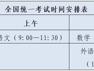 @济宁考生，山东夏季高考各科目考试时间安排来啦！