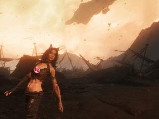 《光与影》吕涅猫耳巫师装Mod：大雷加肚脐超性感!